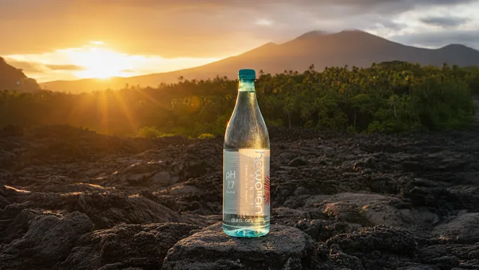 Rainfall on Mauna Loa, the volcanic source of the water